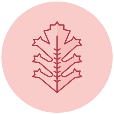 Yaprak. Web simgesi basit illüstrasyon