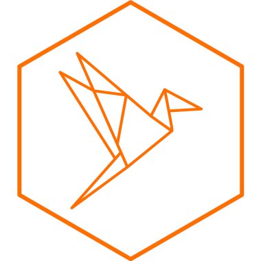 Kuş vektör simgesi. Düz çizim. 10 saniye.