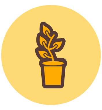 Bitki. Web simgesi basit tasarım