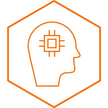 beyin ikonu vektör illüstrasyonu