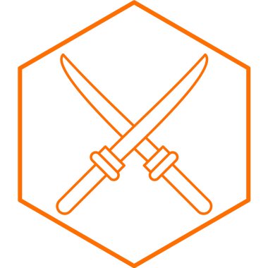 Kılıç simgesi. vektör illüstrasyonu