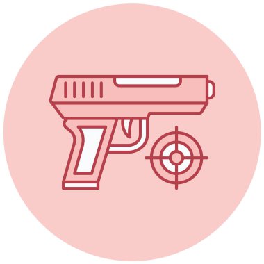 Silah. Web simgesi basit illüstrasyon