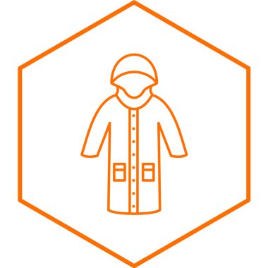 Yağmurluk simgesi. vektör illüstrasyonu