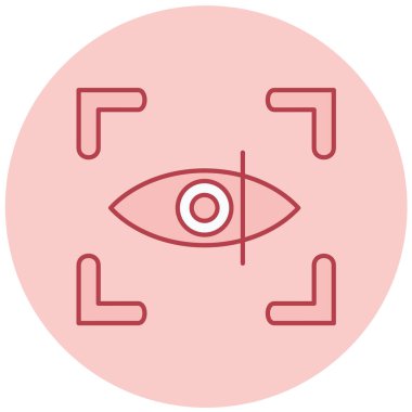 Göz vektör satırı simgesi