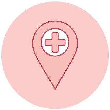 Hastane rozeti. Basit resimleme