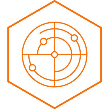 Radar simgesinin vektör illüstrasyonu