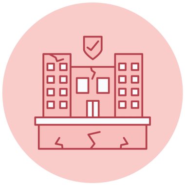 Bina. Web simgesi basit illüstrasyon