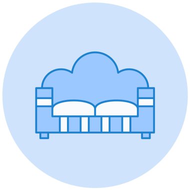 Kanepe. Web simgesi basit illüstrasyon