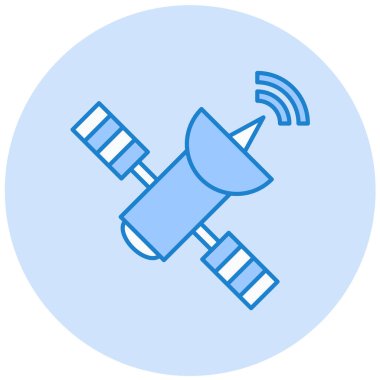 Uydu. Web simgesi basit illüstrasyon