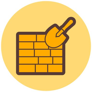 İnşaat. Web simgesi basit illüstrasyon