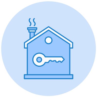 Bir ev simgesinin vektör illüstrasyonu