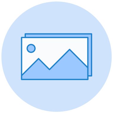 Fotoğraf. Web simgesi basit illüstrasyon