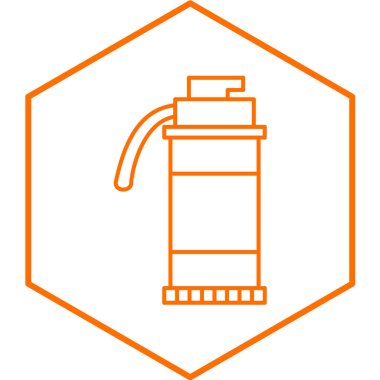 Duman Bombası simgesinin vektör illüstrasyonu