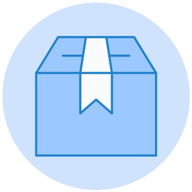 Kutu. Web simgesi basit illüstrasyon
