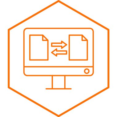 veri aktarım simgesi vektör illüstrasyonu