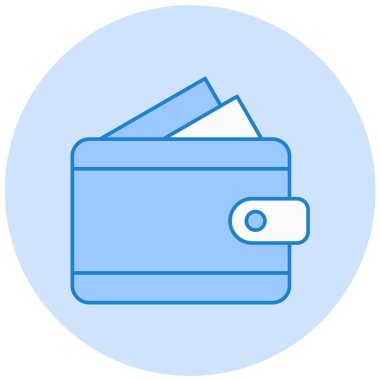 Cüzdan. Web simgesi basit illüstrasyon