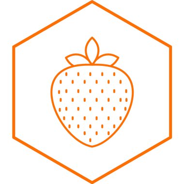 Moda biçimi izole edilmiş arka planda çilek simgesi