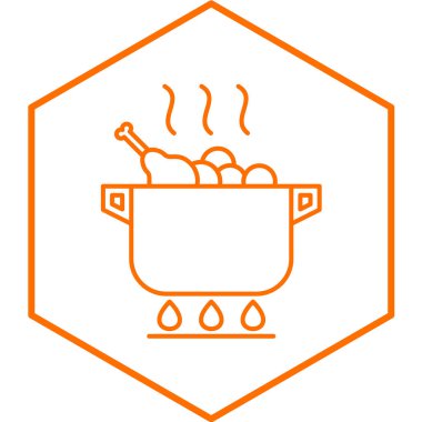 Yahni ikonu. vektör illüstrasyonu