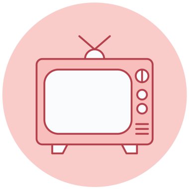 Televizyon. Web simgesi basit illüstrasyon