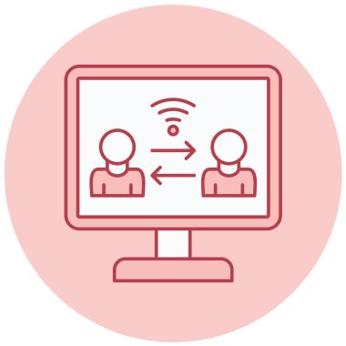 Bilgisayar. Web simgesi basit illüstrasyon