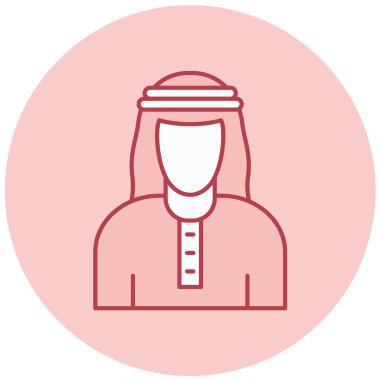 Arap simgesi, basit tasarım vektörü çizimi