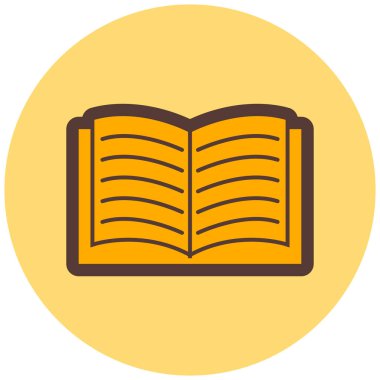 Kitap. Web simgesi basit illüstrasyon