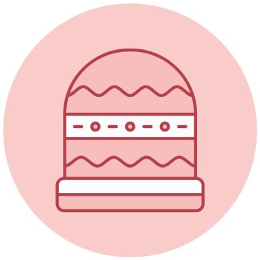 Kek. Web simgesi basit illüstrasyon