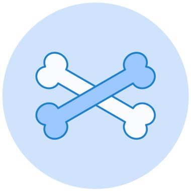 Kemikler. Web simgesi basit illüstrasyon