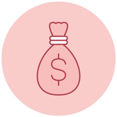 para çantası simgesi, vektör illüstrasyonu