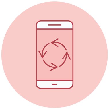 Cep telefonu simgesi, vektör illüstrasyonu