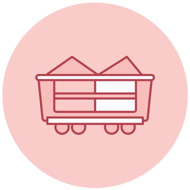 Vagon. Web simgesi basit illüstrasyon