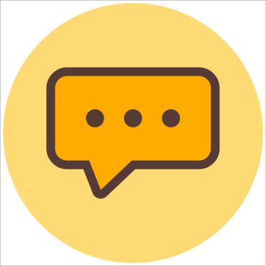 Konuş. Web simgesi basit illüstrasyon