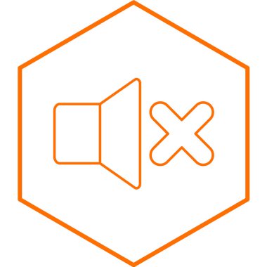 Sessiz simgenin vektör illüstrasyonu