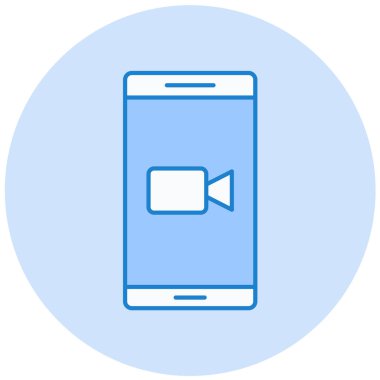 Cep telefonu. Web simgesi basit illüstrasyon