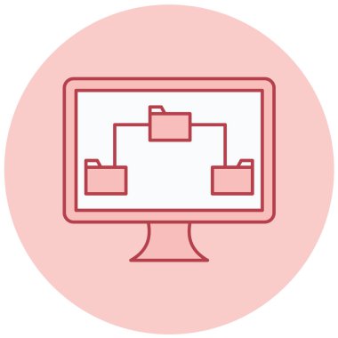 Bilgisayar. Web simgesi basit illüstrasyon