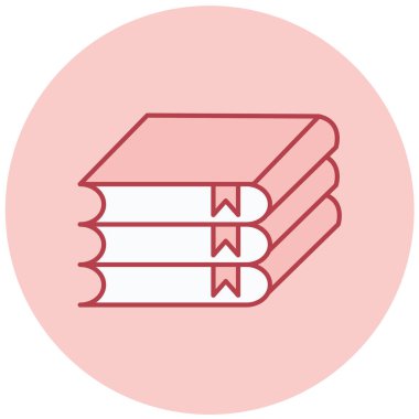 Kitaplar. Web simgesi basit illüstrasyon