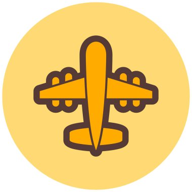 Uçak. Web simgesi basit illüstrasyon