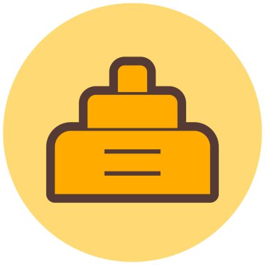 Sarı vektör simgesi. Basit resimleme