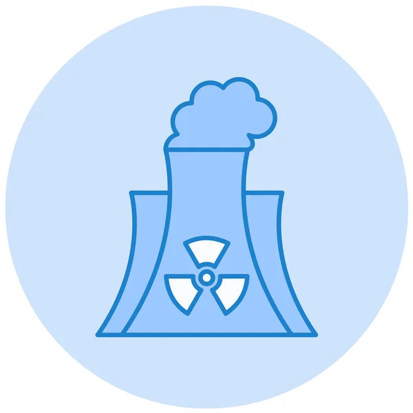 Nuclear Power Plant Vector Pictogram — Stockvector