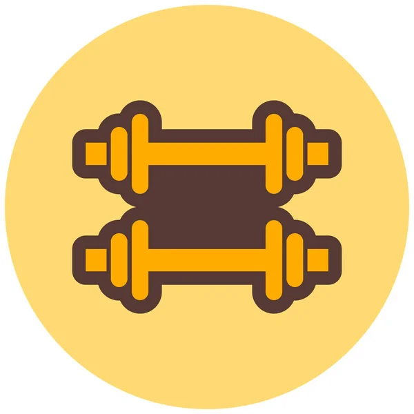 Dumbbells Vector Icon Sign Symbol — Stock Vector