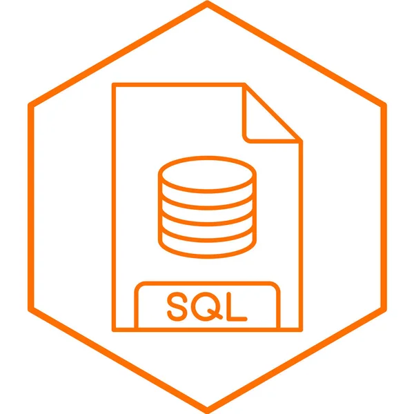 Sql Datei Einfaches Symbol Vektorillustration — Stockvektor