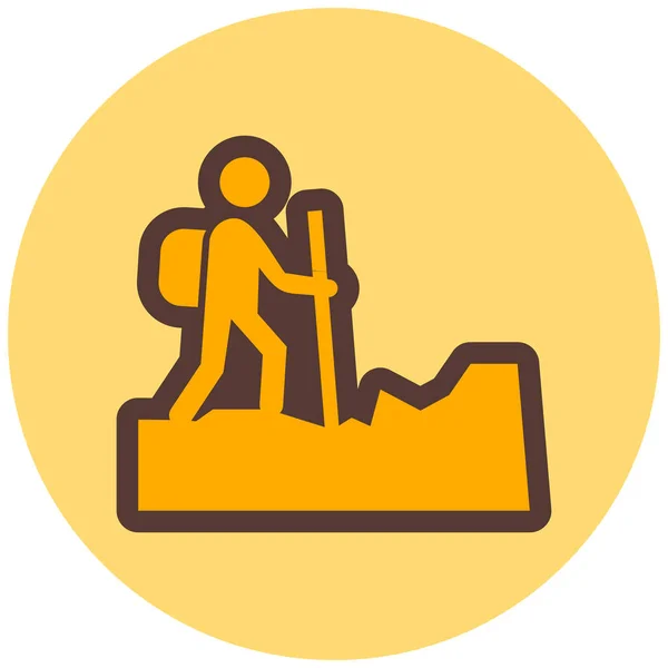 Caminante Avatar Icono Web Ilustración Simple — Vector de stock