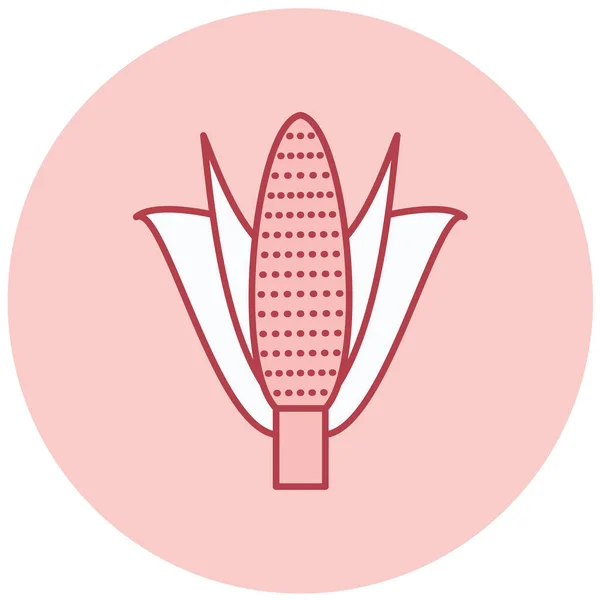 Kukorica Web Ikon Egyszerű Illusztráció — Stock Vector