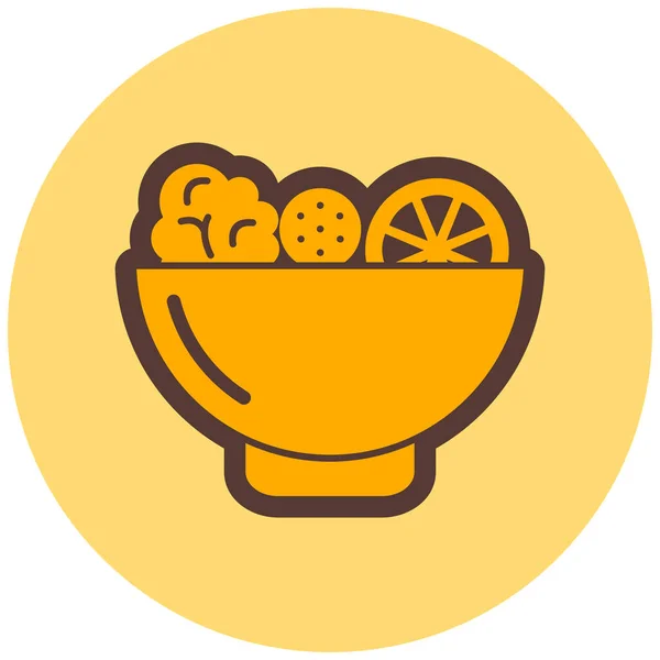 Comida Icono Web Ilustración Simple — Vector de stock