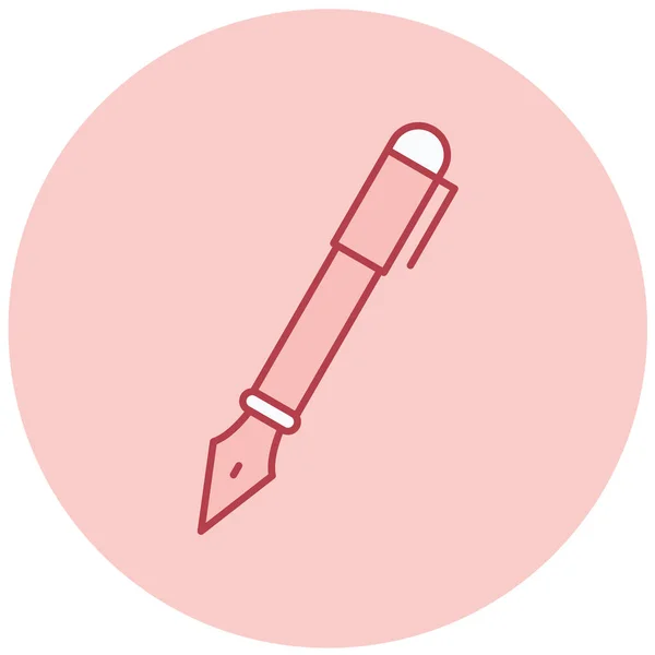 Kalem Vektör Simgesi Modern Basit Illüstrasyon — Stok Vektör