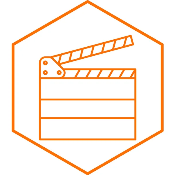 Mozifilm Tapsolós Ikon Lapos Illusztráció Filmtekercs Vektor Ikonok Web Design — Stock Vector