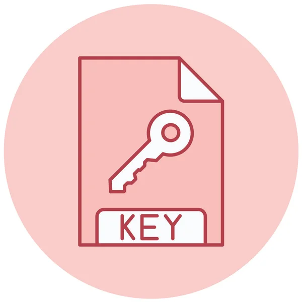 Key File Document Lock Key Seo Rechization Management Vector Illustration — стоковый вектор