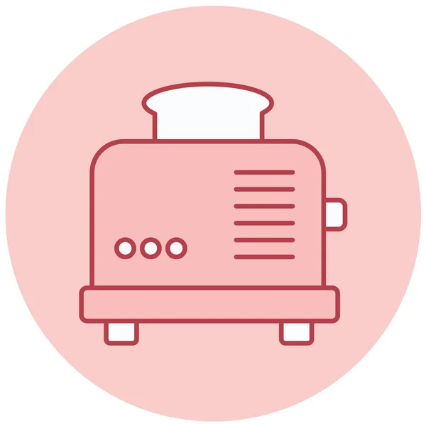 Een Toaster Icoon Eenvoudig Ontwerp — Stockvector
