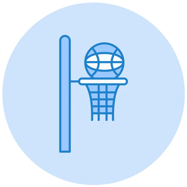 Basketball Web Symbol Einfache Illustration — Stockvektor