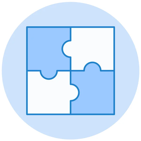 Puzzle Ícone Web Ilustração Simples — Vetor de Stock